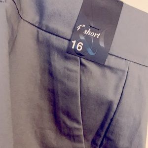 Charcoal grey Shorts with Cuff. Casual and dressy